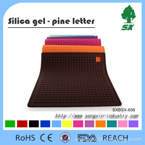 Colorful Square Shape Silicone Portable Placemat Heat Insulation